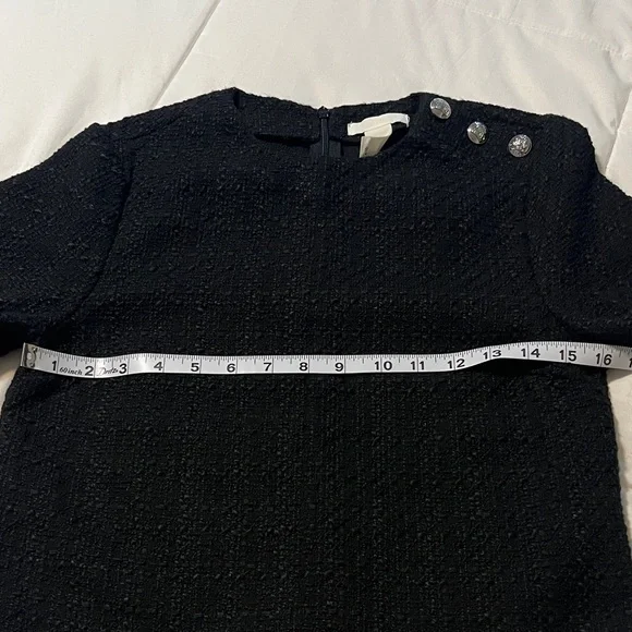 H&M Black Blouse with Silver Shoulder Buttons - Picture 7 of 10